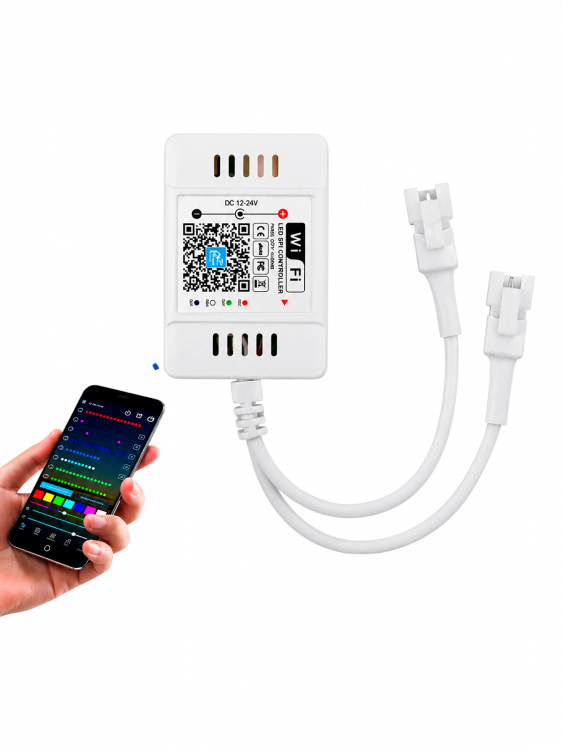 Огонек OG-LDL30-1 LED контроллер DC 12-24В (Wi-Fi, 2*RGB, 2*3PIN)